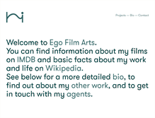 Tablet Screenshot of egofilmarts.com